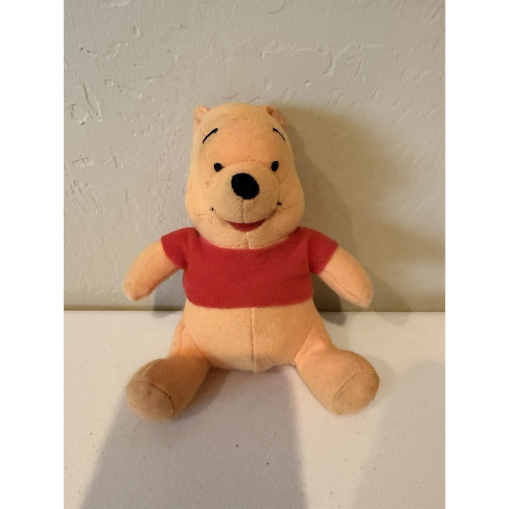 Disney Baby Winnie The Pooh Plush 9" 2003 Kids II Classic Red Shirt